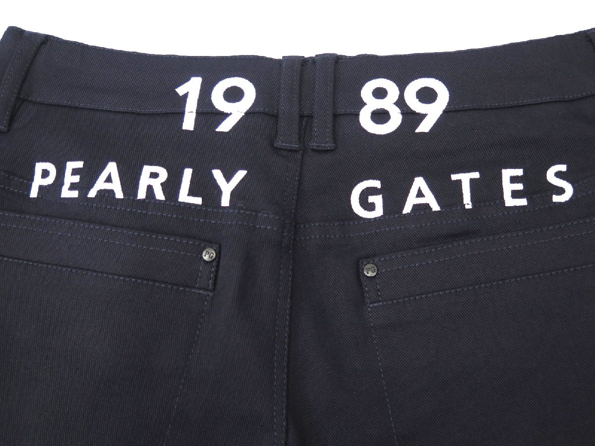 G443● PEARLY GATES パーリーゲイツ ●新品 【特殊加工ツイル】 ハイパワーストレッチ ショートパンツ　濃紺/S　定価24200円