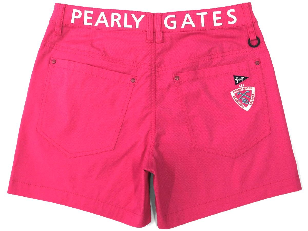 G428● PEARLY GATES パーリーゲイツ ●新品 【接觸冷感プラスクール】 ドビーストレッチショートパンツ　ピンク/S　定価22000円