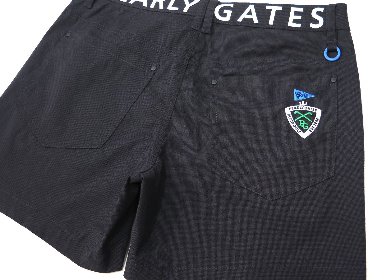 G215● PEARLY GATES パーリーゲイツ ●新品 【接觸冷感プラスクール】 ドビーストレッチショートパンツ　濃紺/M　定価22000円