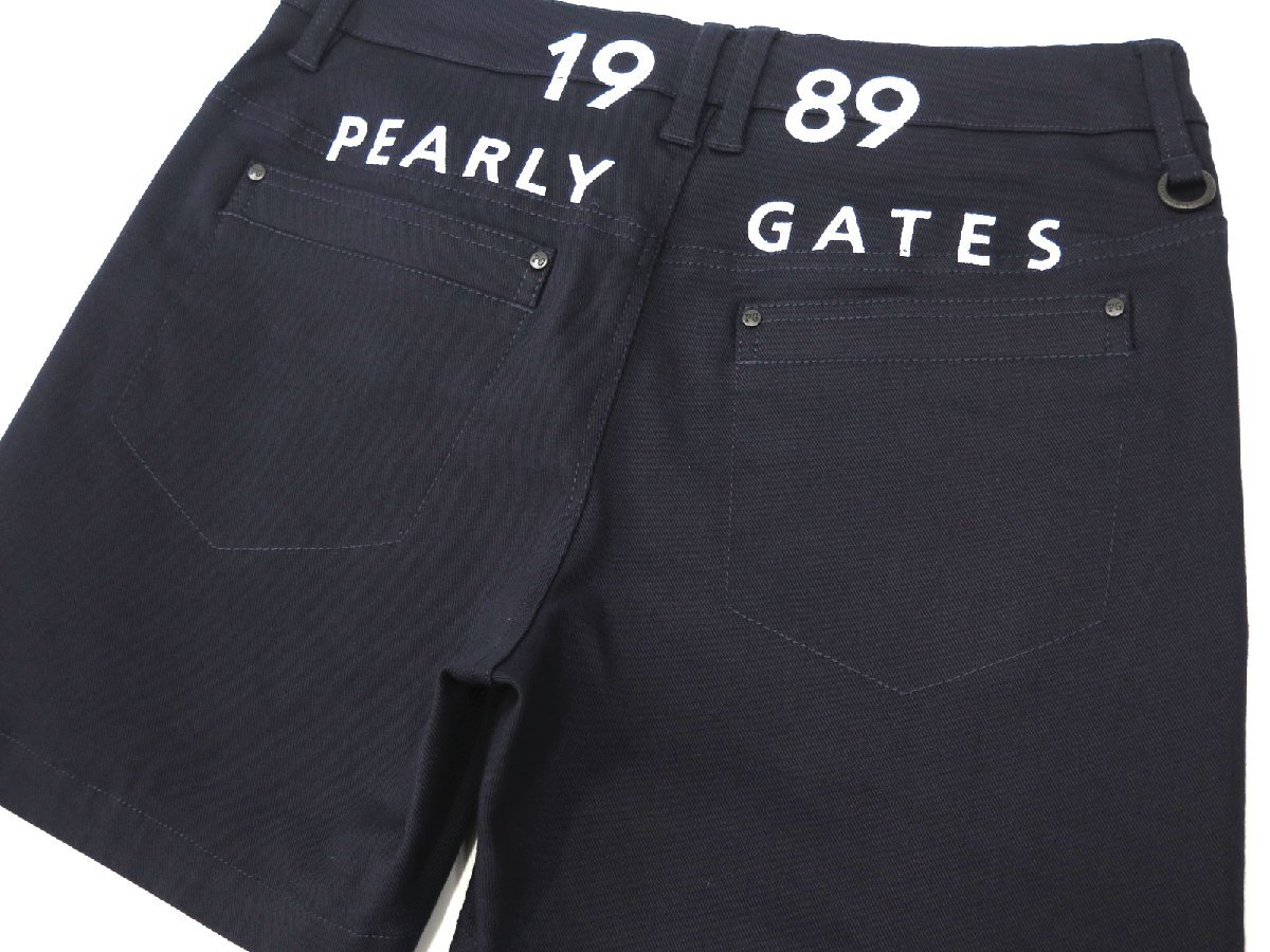 G443● PEARLY GATES パーリーゲイツ ●新品 【特殊加工ツイル】 ハイパワーストレッチ ショートパンツ　濃紺/S　定価24200円