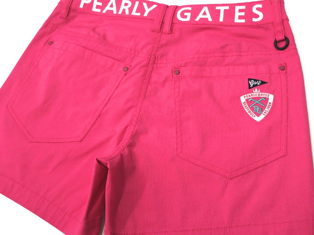 G428● PEARLY GATES パーリーゲイツ ●新品 【接觸冷感プラスクール】 ドビーストレッチショートパンツ　ピンク/S　定価22000円