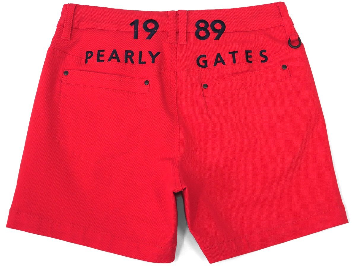 G439● PEARLY GATES パーリーゲイツ ●新品 【特殊加工ツイル】 ハイパワーストレッチ ショートパンツ　レッド/SS　定価24200円