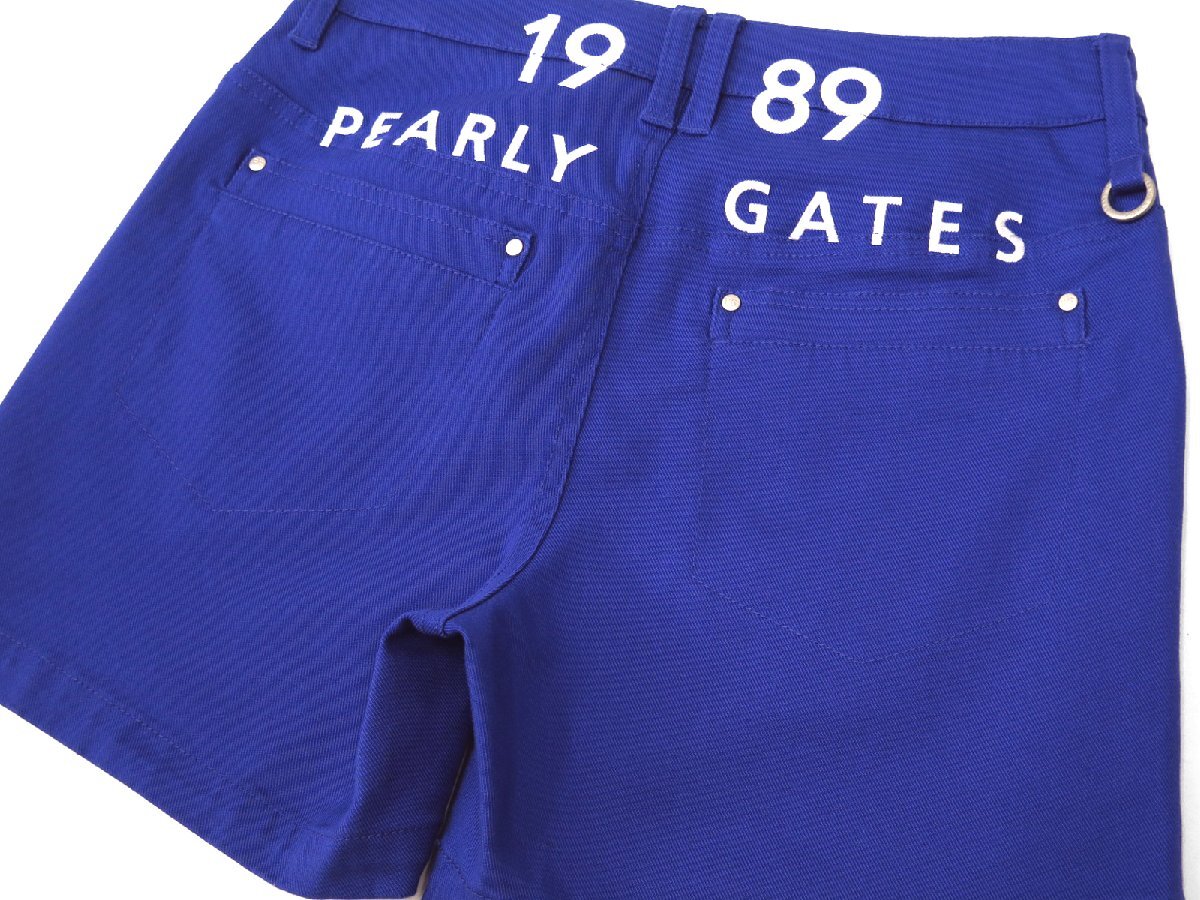 G482● PEARLY GATES パーリーゲイツ ●新品 【特殊加工ツイル】 ハイパワーストレッチ ショートパンツ　ブルー/SS　定価24200円