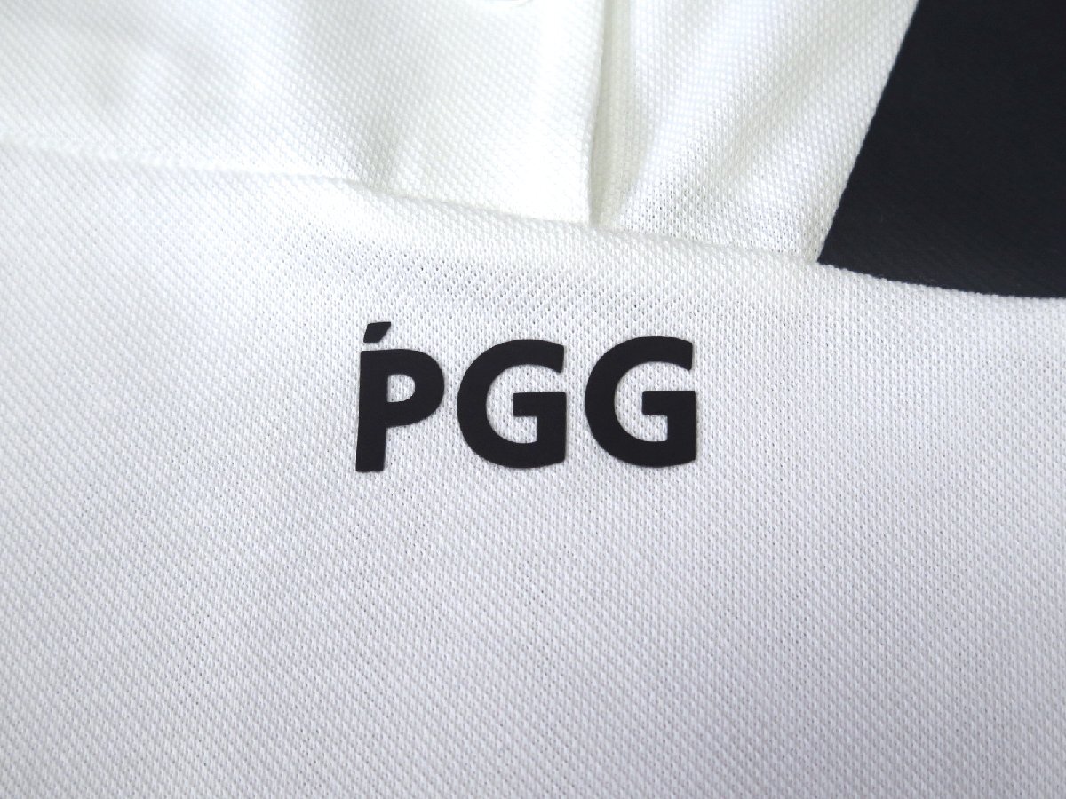G592● PGG ピージージ (パーリーゲイツ) ●新品　鹿の子　ストレッチ レディース ポロシャツ　ホワイト/S　定価16500円