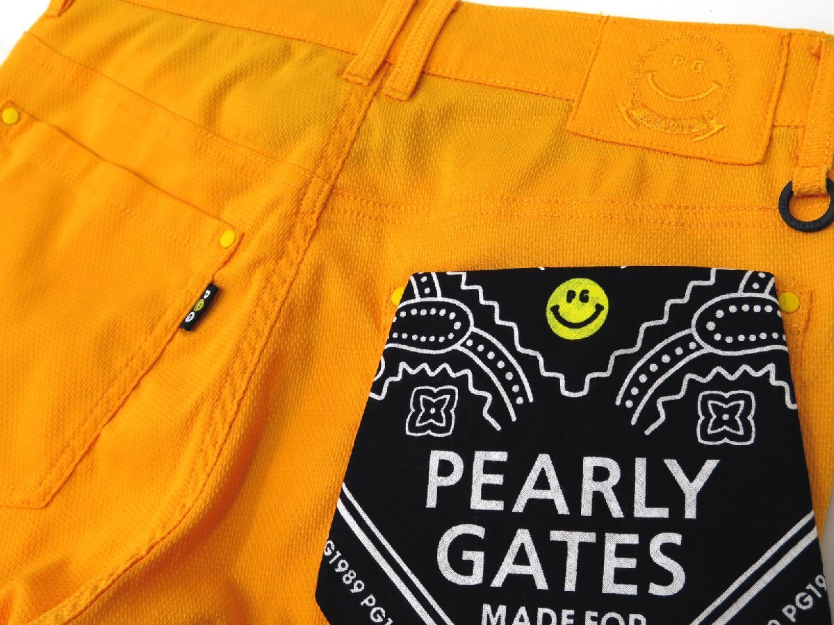 G057● PEARLY GATES パーリーゲイツ ●新品 【 接觸冷感 プラスクール 】 バンダナ付　ストレッチ ロングパンツ　オレンジ/S　定価27500円