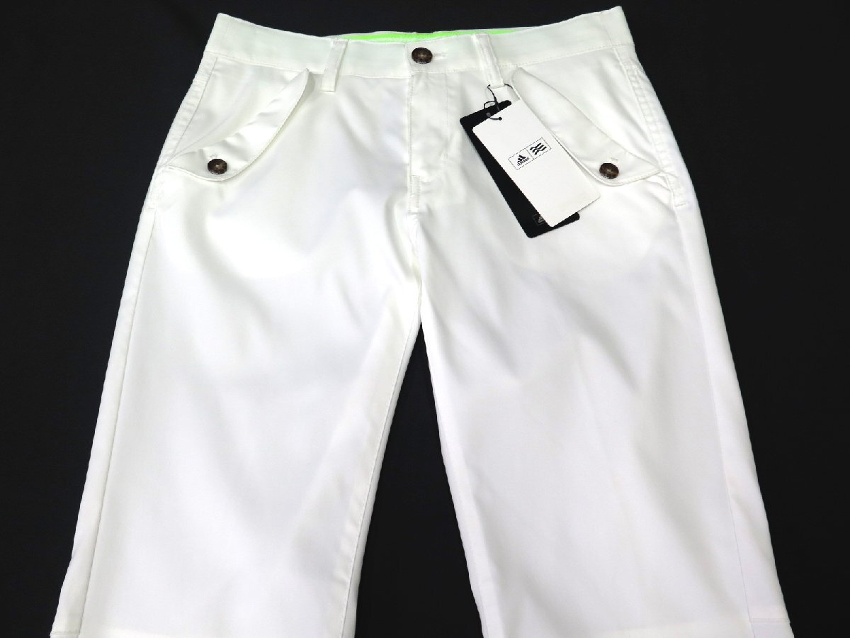 AD91●アディダスゴルフ adidas Golf （レディース）●N60006　新品　ストレッチ ロングパンツ　ホワイト/M　定価9900円　展示品