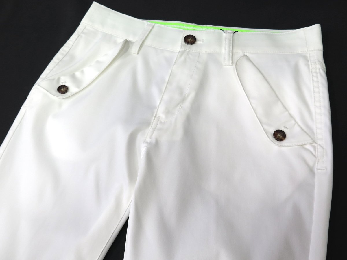 AD91●アディダスゴルフ adidas Golf （レディース）●N60006　新品　ストレッチ ロングパンツ　ホワイト/M　定価9900円　展示品