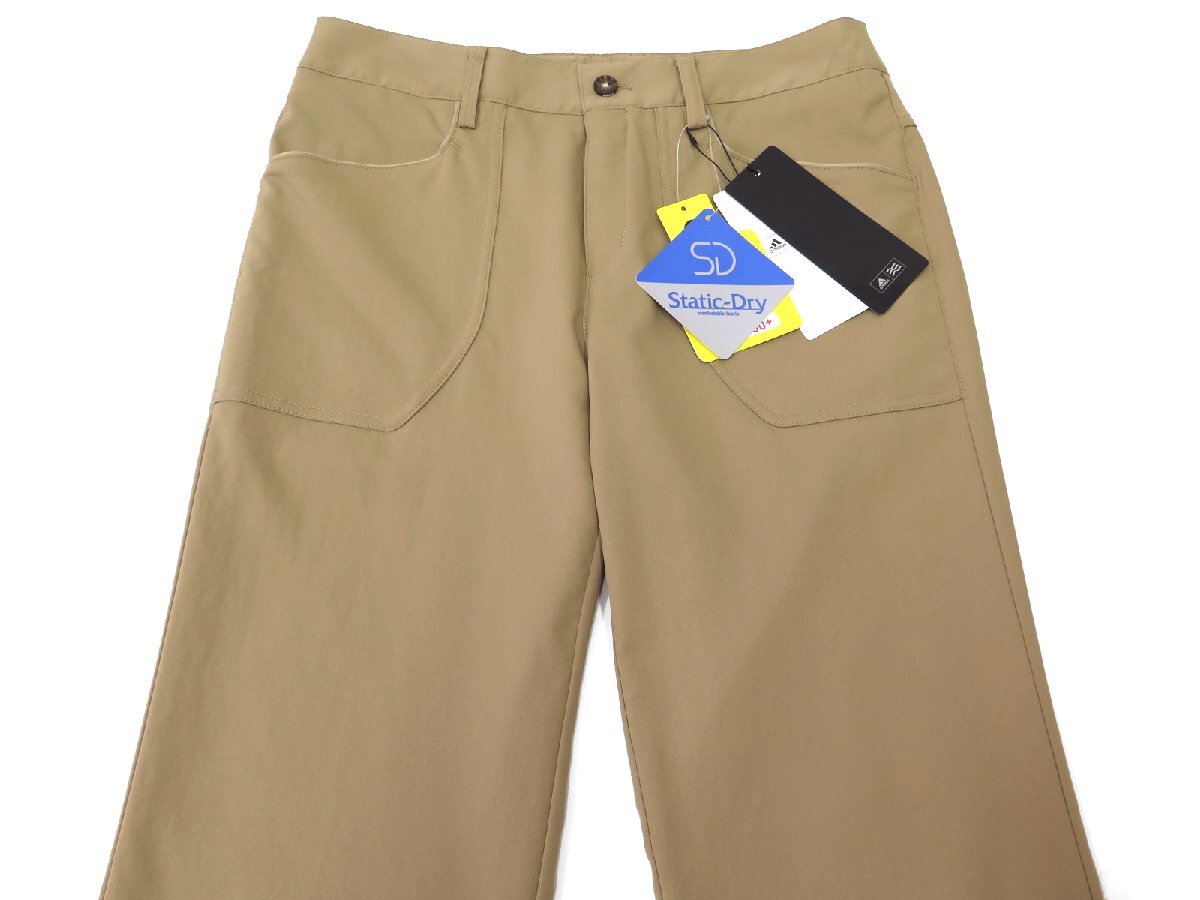 AD104●アディダスゴルフ adidas Golf （レディース）●N60157　新品　Static-Dry ストレッチ ロングパンツ　ベージュ/S　定価9900円