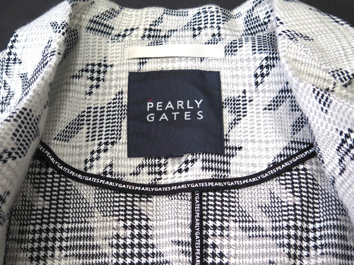 G686● PEARLY GATES パーリーゲイツ ●日本制　新品　グレンチェック千鳥(niǎo) ジャガード 起毛仕上げジャケット　グレー/L　定価64900円