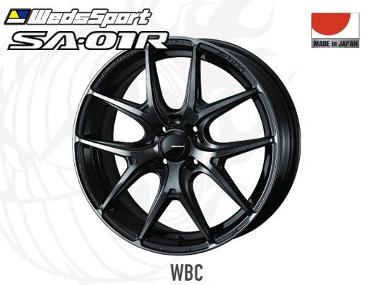 Weds Sport SA-01R WBC FR 17インチ×7J +45 5H-100 φ65 ホイール ウェッズスポーツ ワースブラッククリア 17x7J