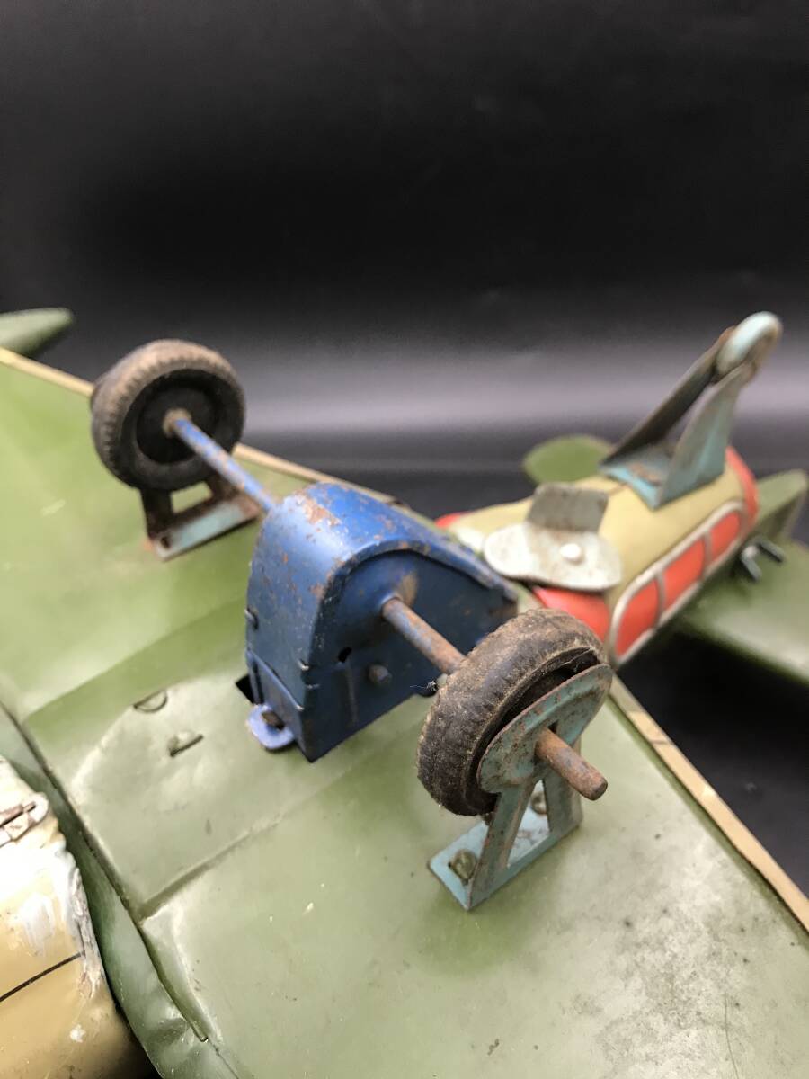 0623-08◆増?zhí)镂?ブリキ アメリカ海軍 戦闘機(jī) 軍用機(jī) フリクション VF721 破損あり 昭和レトロ 當(dāng)時(shí)物