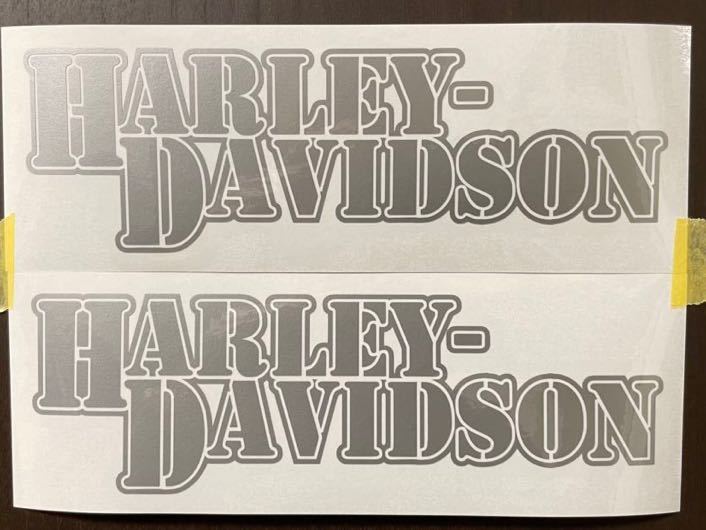  Harley Davidson разрезные наклейки stencil 2 листов 1 комплект бак и т.п. ширина 190mm× длина 60mm серебряный 