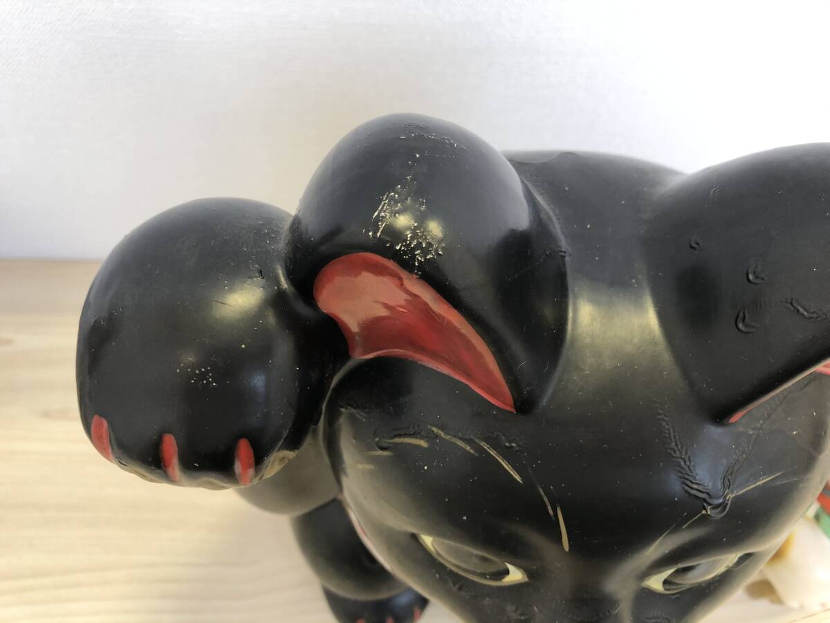 《H》招き貓 白貓 黒貓 商売繁盛 縁起物 百萬両 千萬両 開運 人形郷土玩具 総重量約3㎏
