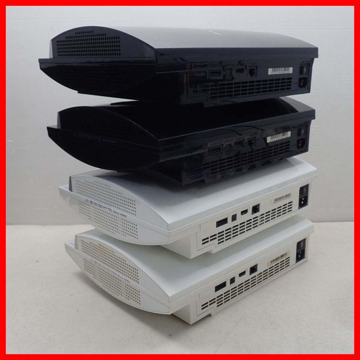 PS3 PlayStation 3 корпус только CECHH00 3 шт. /CECHL00 1 шт. черный / белый совместно 4 шт. комплект PlayStation3 SONY HDD нет пуск не возможно Junk [40