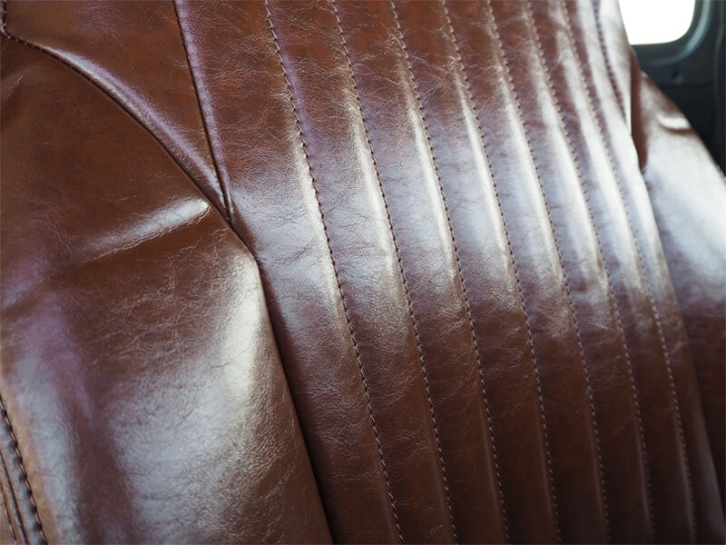 ジムニー シートカバー JB64W JIMNY XC/XL ヴィンテージ ブラウンxブラウンステッチ 1台分セット DOMS (9908-VBRBR_画像2