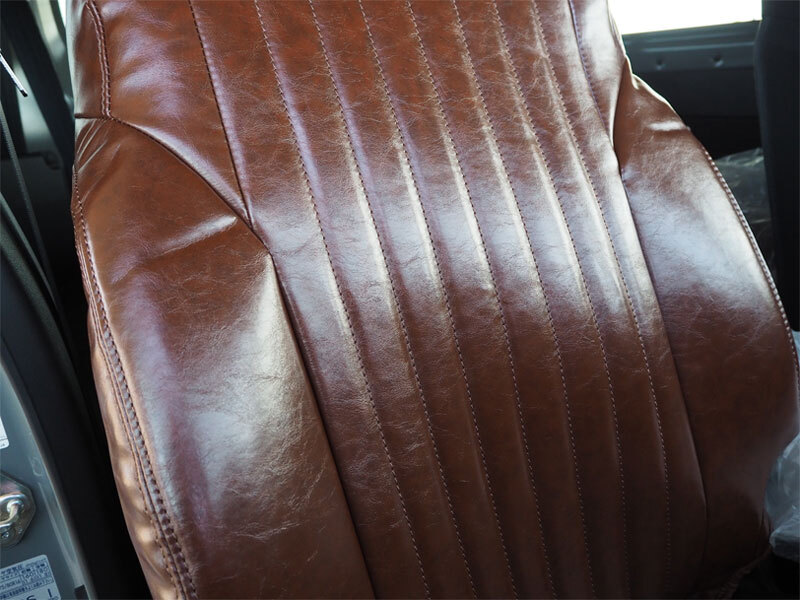 ジムニー シートカバー JB64W JIMNY XC/XL ヴィンテージ ブラウンxブラウンステッチ 1台分セット DOMS (9908-VBRBR_画像3