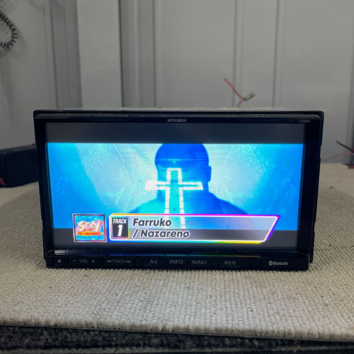 マツダ 純正ナビ 型式 C9M2 三菱 DVD再生 Bluetooth SDカード USB テレビ フルセグ AUX CD録音 MITSUBISHI MAZDA カーナビ