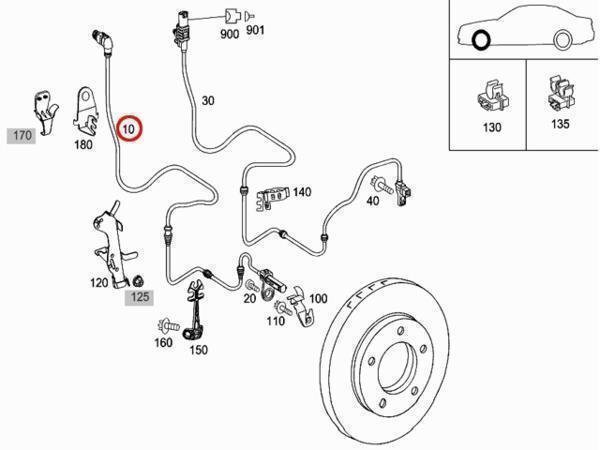 スピードセンサー ABSセンサー フロント 左右共通 CL W216 CL550 CL600 CL63AMG CL65AMG メルセデス ベンツ