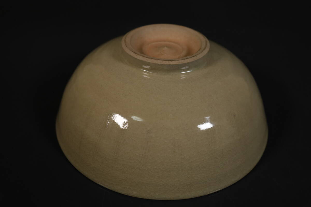 【和】(A2805)　作家物　珠光青磁鉢　菓具子器　共箱有　茶道