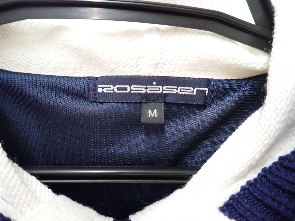 追 ★ Rosasen ロサーセン ニット ジップアップ ジャケット ニットサンバイザー レディース ゴルフウエア ★ 中古品