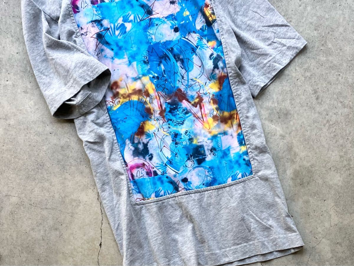 COMME des GARCONS SHIRT×FUTURA2000 Tシャツ X コムデギャルソン フューチュラ メンズ 半袖 アート 別注 コラボ 灰 グレー XL