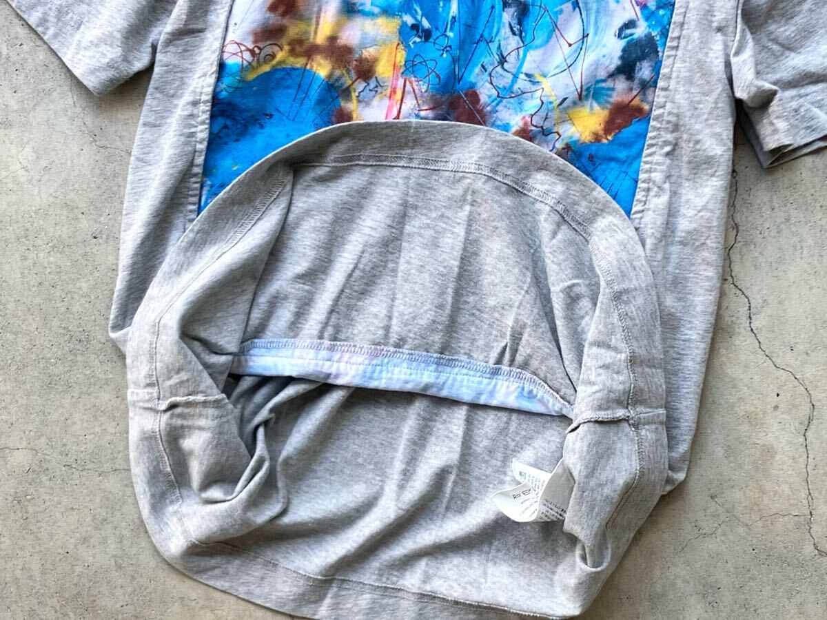 COMME des GARCONS SHIRT×FUTURA2000 Tシャツ X コムデギャルソン フューチュラ メンズ 半袖 アート 別注 コラボ 灰 グレー XL