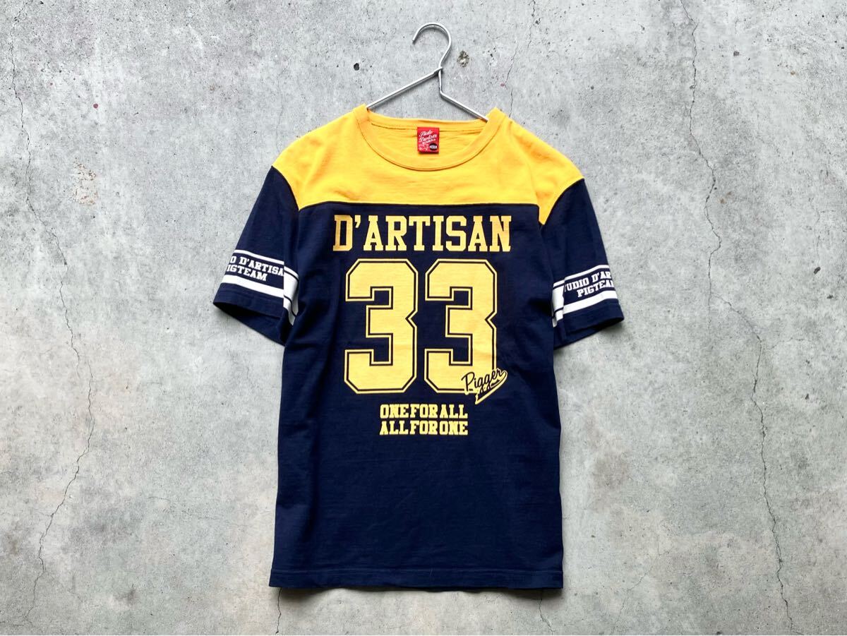 STUDIO D'ARTISAN ヘビーウェイトコットン フットボールTシャツ M ステュディオダルチザン メンズ 半袖 カットソー