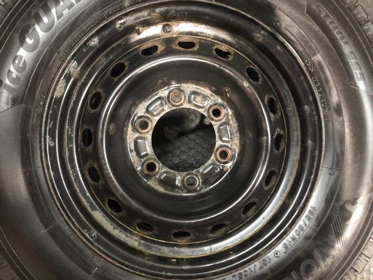 【YK iG91 195/80R15 107/105L LT】スタッドレス【トヨタ 200系ハイエース 純正ホイール 15インチ 6J6HPCD139.7+35】23年制 バリ溝(MTI937)