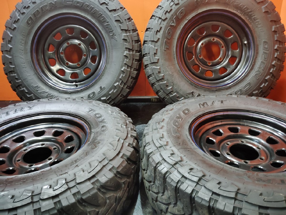 【TOYO OPENCOUNTRY M/T LT255/85R16 123/120P 10PR】夏タイヤ【デイトナ 16インチ 6.5J6HPCD139.7+38】バリ溝　(VTY974)
