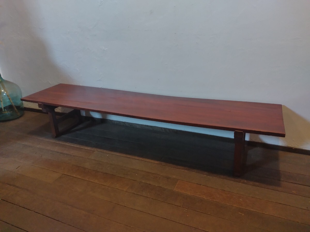 R70612-2 蔵出し城下町米沢舊莊屋排出品 時(shí)代物 腳折りたたみ式長(zhǎng)テーブルAタイプ ①幅約175cm奧行約43cm高さ約32cm※難あり