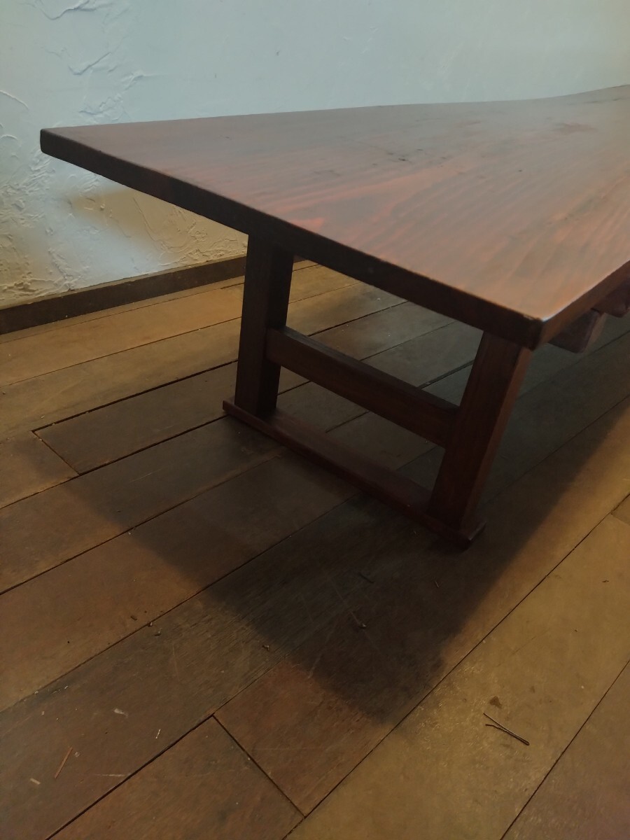 R70612-2 蔵出し城下町米沢舊莊屋排出品 時(shí)代物 腳折りたたみ式長(zhǎng)テーブルAタイプ ①幅約175cm奧行約43cm高さ約32cm※難あり
