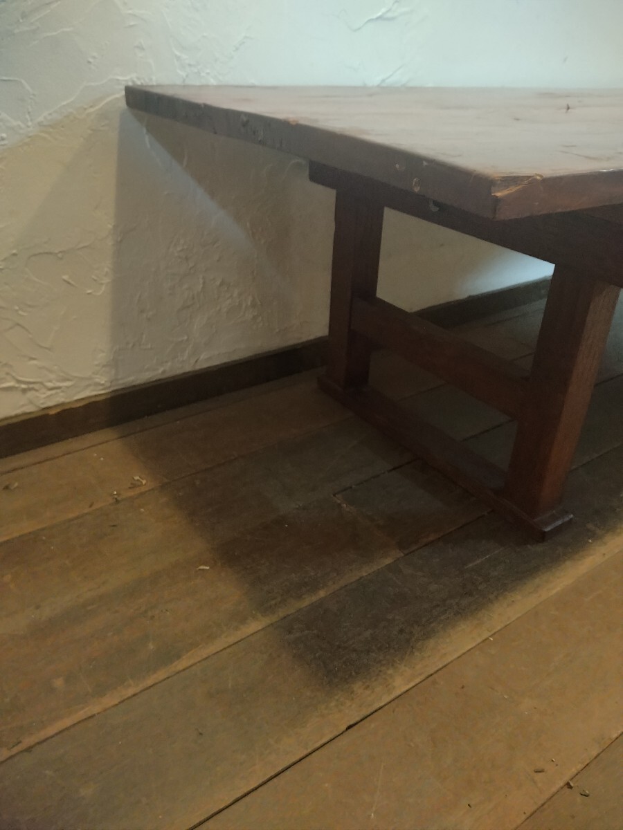 R70612-5蔵出し城下町米沢舊莊屋排出品 時(shí)代物 腳折りたたみ式長(zhǎng)テーブルAタイプ ④幅約175cm奧行約43cm高さ約32cm※難あり