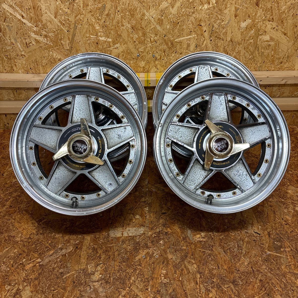超希少☆SSR☆ハート☆當(dāng)時(shí)物☆スピナースポーク☆15×7J+12☆114.3/5穴☆舊車(chē)　クラウン　ソアラ　マーク2　セドリック　リバレル　JDM