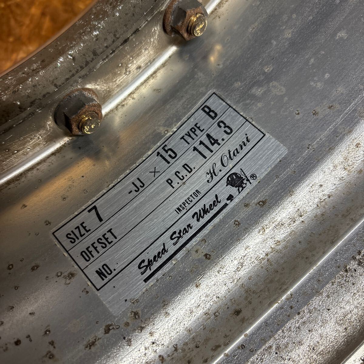 超希少☆SSR☆ハート☆當(dāng)時(shí)物☆スピナースポーク☆15×7J+12☆114.3/5穴☆舊車(chē)　クラウン　ソアラ　マーク2　セドリック　リバレル　JDM