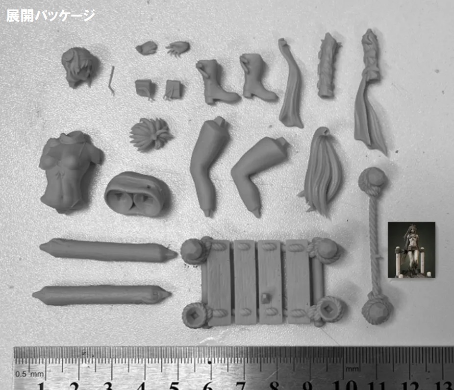 1/24 シーン 模型 よりかかる 水著 女の子 ビキニ ミニスカート ファンタジー 樹脂 模型 未涂裝 未組み立て レジン フィギュア OR Q322