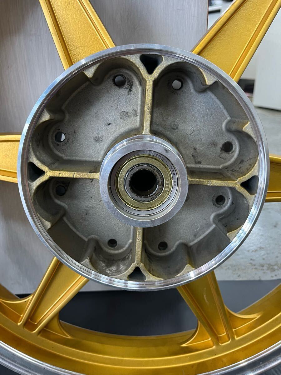 【5415】即決早い者勝ち！ホンダ CB750K アルミホイールSet フロント 19×2.15 リア 18×2.50 中古社外品 メーカー名等の刻印はなし HONDA 