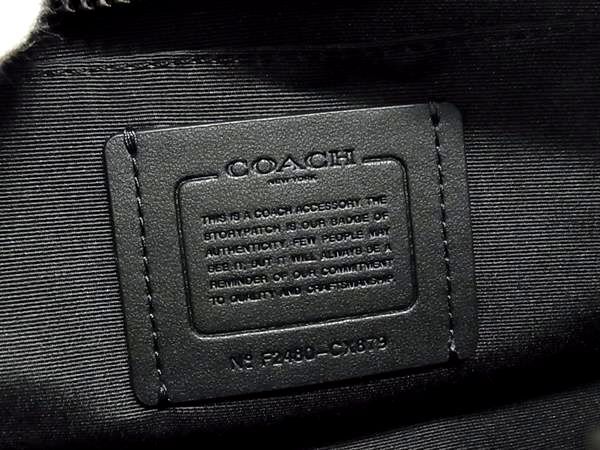 1 иен # прекрасный товар # COACH Coach CX879 signature PVC× кожа камуфляж -ju камуфляж ручная сумочка мульти- сумка хаки серия FG8751