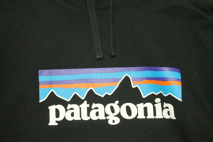 【M】 Patagonia パタゴニア スウェット パーカー 黒 ブラック ロゴ メキシコ制 ビンテージ ヴィンテージ USA 古著 オールド GA375