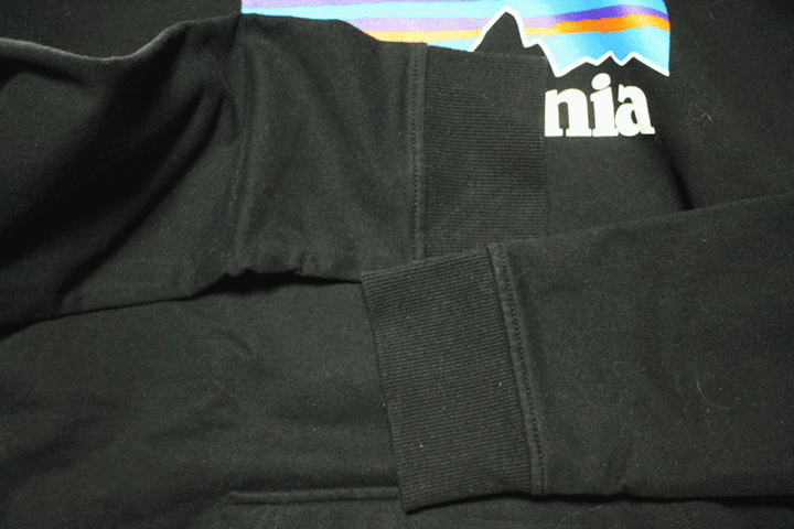 【M】 Patagonia パタゴニア スウェット パーカー 黒 ブラック ロゴ メキシコ制 ビンテージ ヴィンテージ USA 古著 オールド GA375