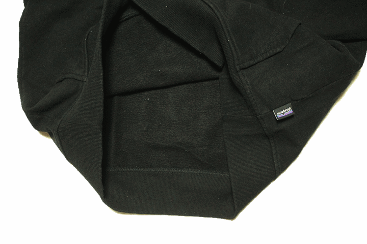 【M】 Patagonia パタゴニア スウェット パーカー 黒 ブラック ロゴ メキシコ制 ビンテージ ヴィンテージ USA 古著 オールド GA375