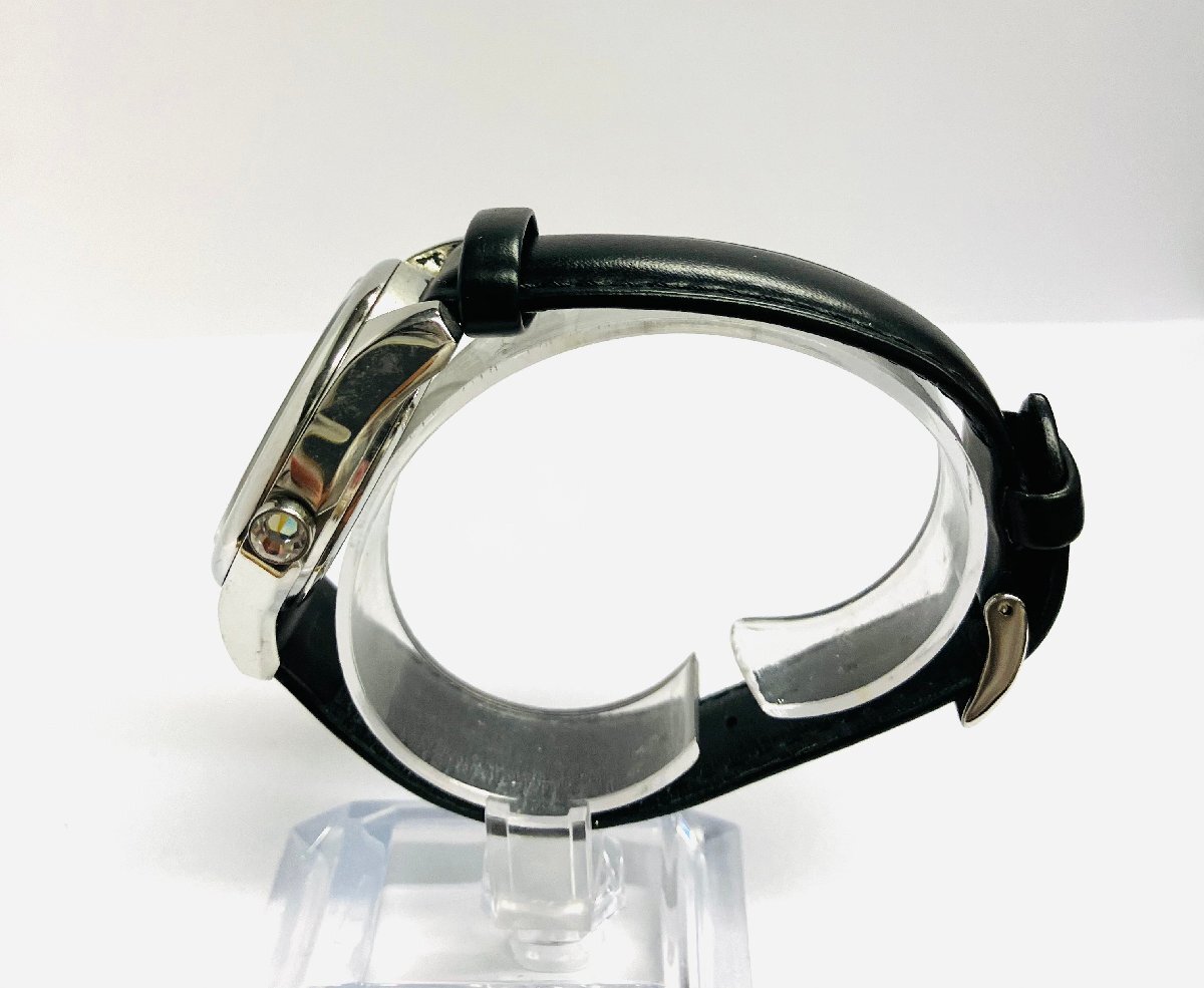 qow.ZBF01　DOLCE&GABBANA　ドルチェ＆ガッバーナ「D＆G TIME」シリーズ　黒盤×革ベルト（社外）　ステンレス　メンズ時計　クオーツ_画像4