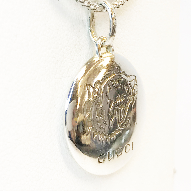 qoj.Y7306 SILVER925 GUCCI Gucci шторы four Rav Tiger подвеска с цепью 