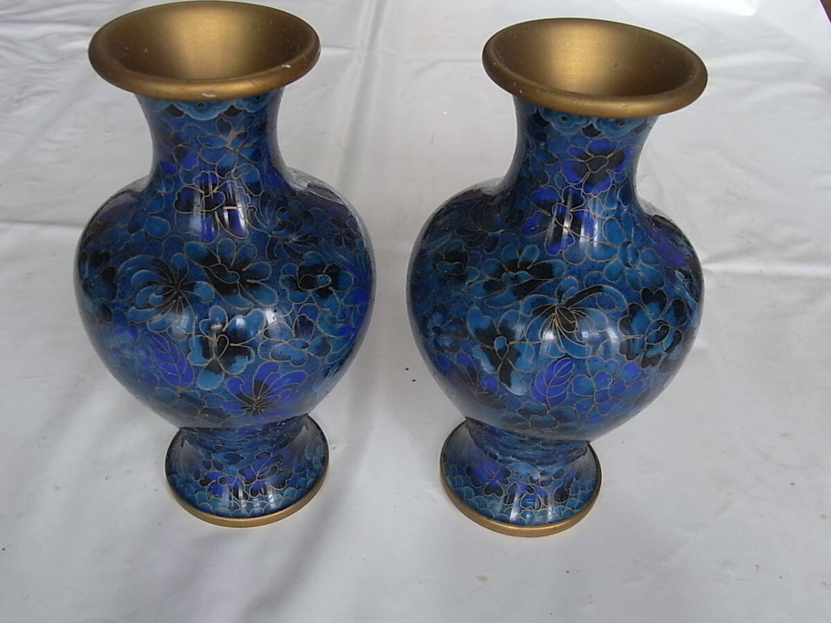 【現地購入品】税関印付 中国七宝焼 陶器 花瓶 壺 約30cm 【中国輸入】 現地購入品】税関印付 中国七宝焼 陶器 花瓶 壺 約30cm 【中国