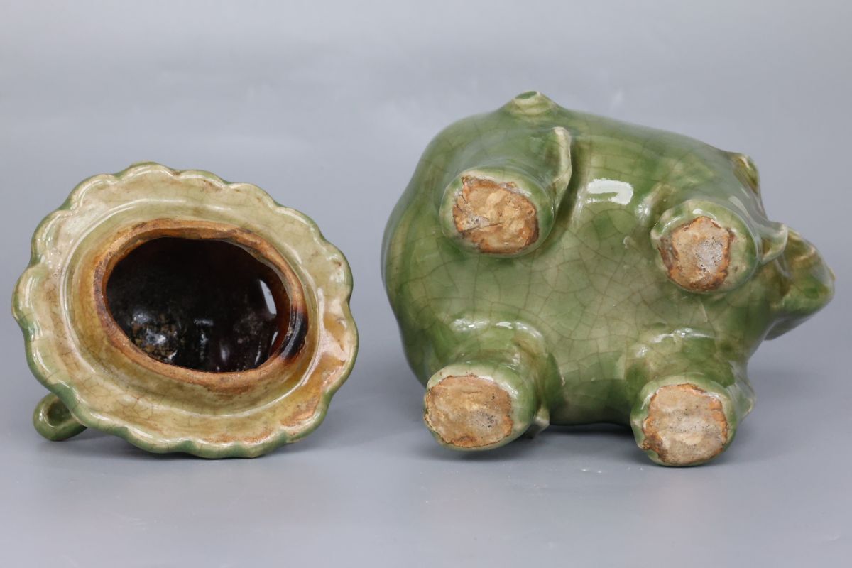 龍泉窯青磁獅子香爐 中國(guó)美術(shù)