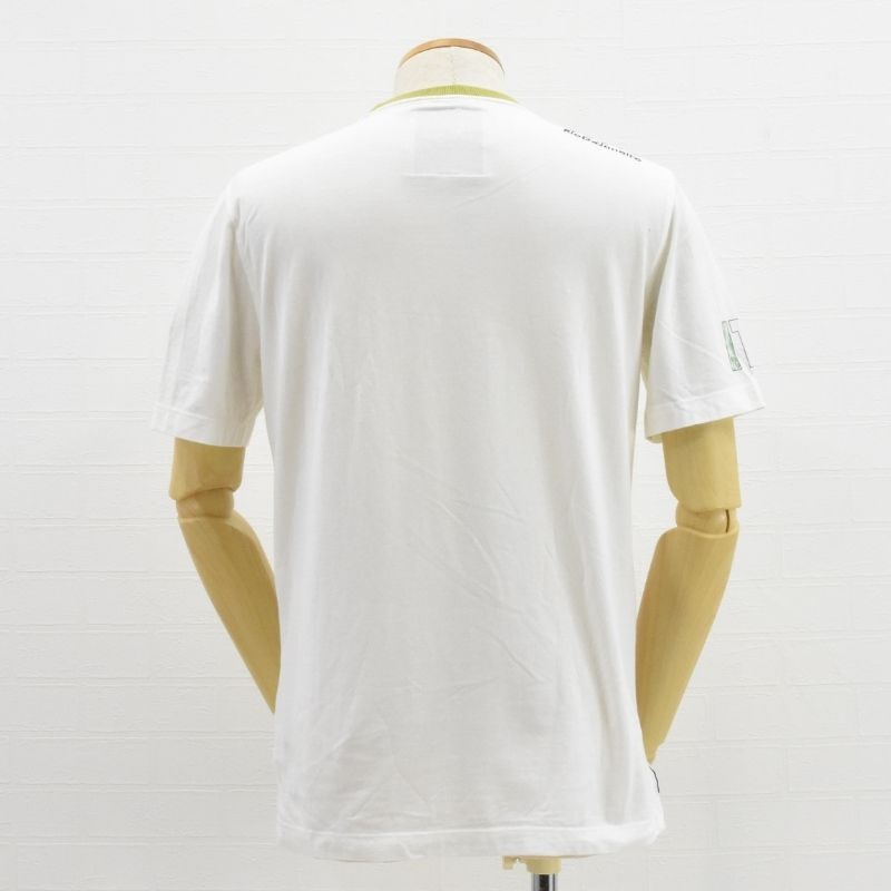 UNDICI◇ブラジルロゴクルーネックTシャツ◇サイズL◇白◇ウンディチ◇イタリア製_画像4