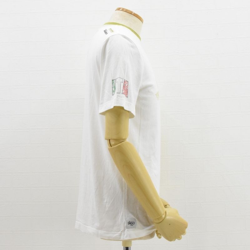 UNDICI◇ブラジルロゴクルーネックTシャツ◇サイズL◇白◇ウンディチ◇イタリア製_画像7