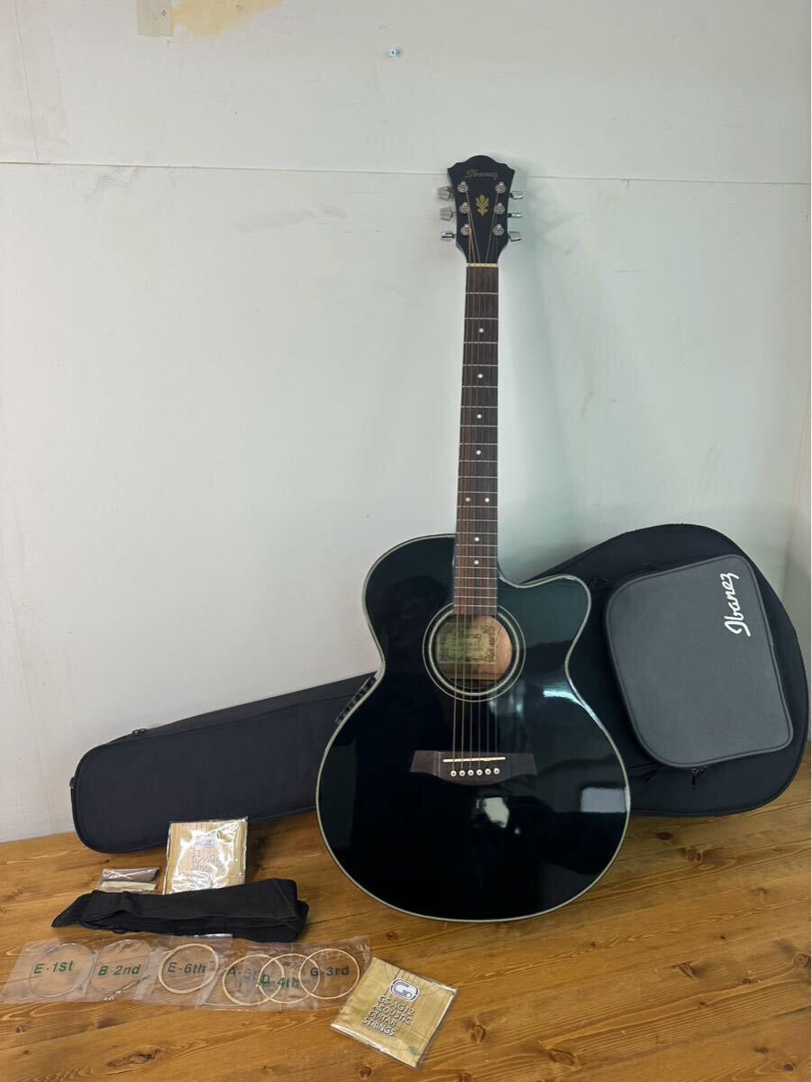 【動作確認済】Ibanez AEJ7E-BK アイバニーズ エレアコ D61 Ibanes アイバニーズ AEJ7E-BK-27-01 アコースティック