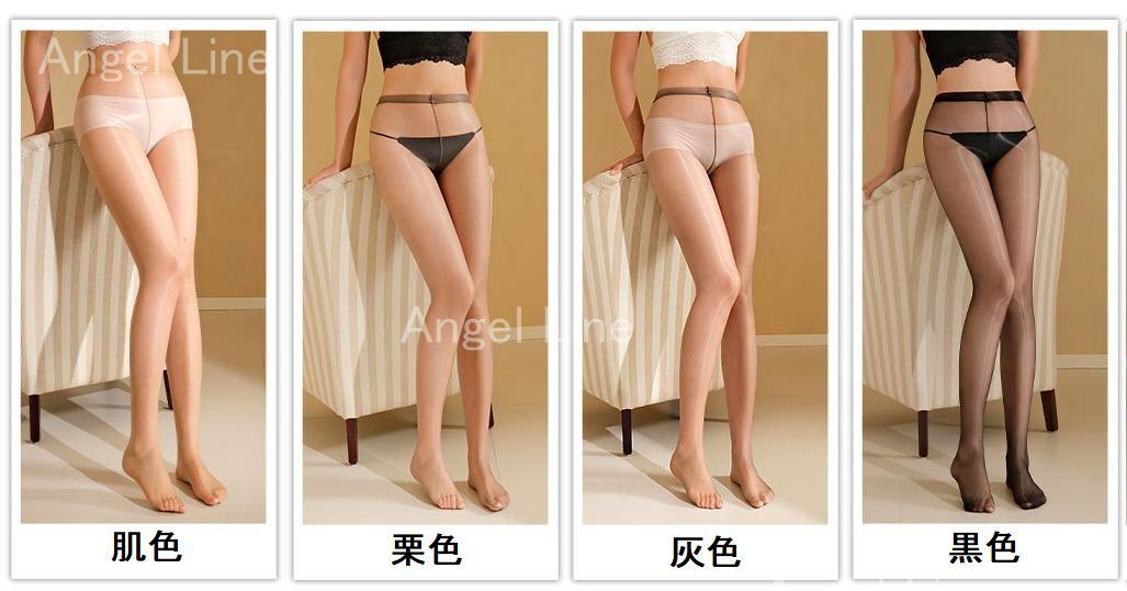 6250002オイルシャインオールスルーストッキング0デニール超光沢センター補(bǔ)強(qiáng)ナシ栗色スパンデックス高配合36.9％.