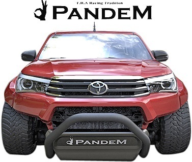 【M’s】TOYOTA ハイラックス GUN125 (H29.9-R2.7) PANDEM フロントバー パンデム FRP製 エアロ バンパープロテクター 125ハイラックス_画像2