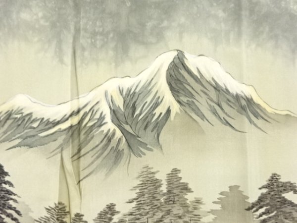 ys7400512; 宗sou 樹木風(fēng)景模様男物長襦袢【アンティーク】【著】